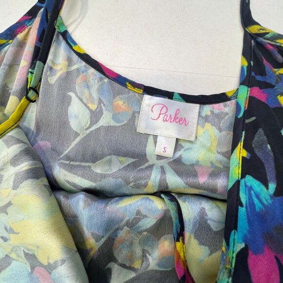 Parker Women's Floral Print Wrap V Neck Sleeveless Romper Multi-Color Size Small - Picture 10 of 10